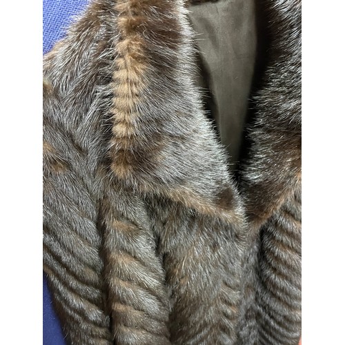 464 - VINTAGE CHEVRON MINK HALF LENGTH COAT