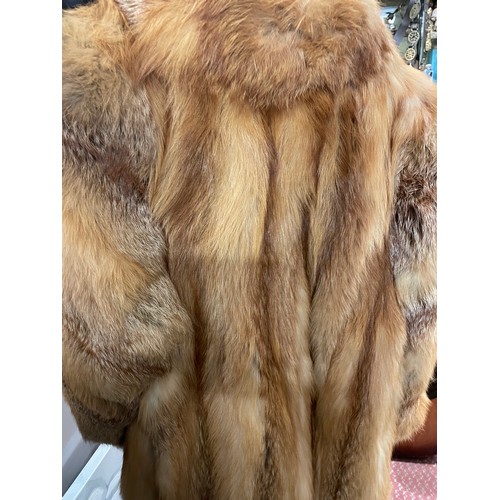 465 - RED FOX FUR FULL LENGTH FUR COAT