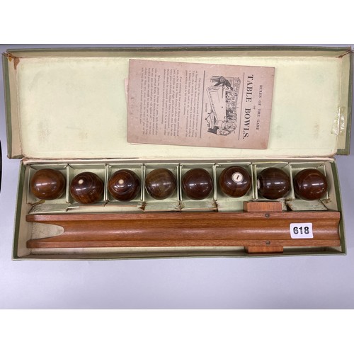 618 - BOXED SET OF BILLIARD BOWLS BY TAYLOR-ROLPH COMPANY LIMITED LONDON