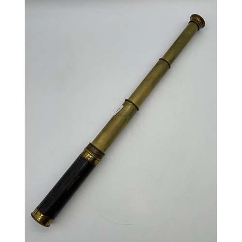 635 - BRASS AND LEATHER POCKET TELESCOPE