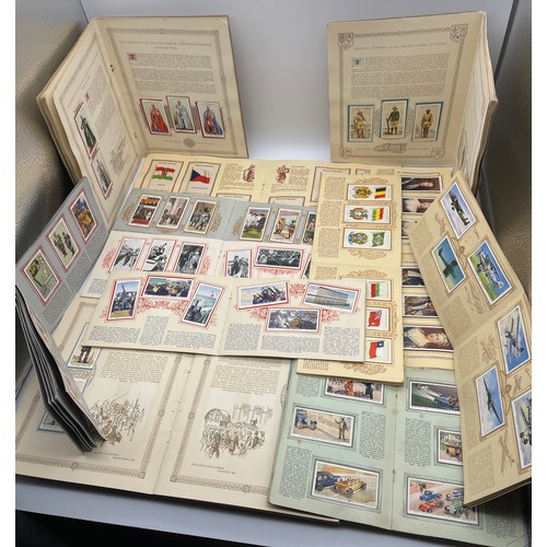 714 - KENSITAS ALBUM OF NATIONAL FLAGS SILKS, WD AND HO WILLS AND JOHN PLAYERS CIGARETTE CARD ALBUMS (11) ... 