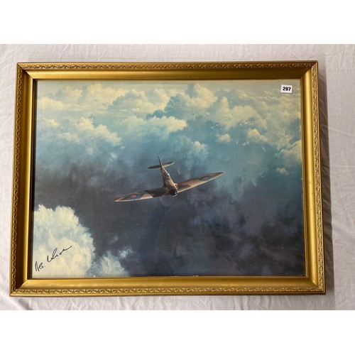 754 - PRINT OF THE SPITFIRE IN GILT FRAME