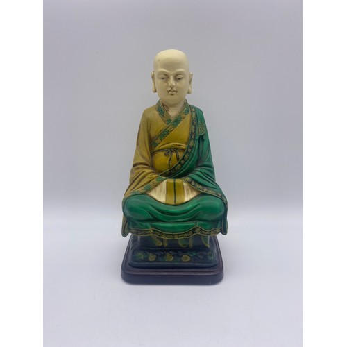 746 - FIVE RESIN MOULDED FIGURE GROUPS OF HOTEI AND BUDDHA