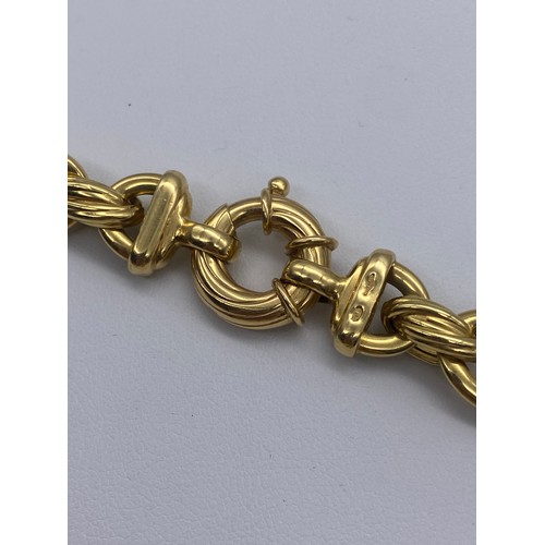 578 - 18CT GOLD TWIST LINK HOLLOW CHAIN 46.2G APPROX