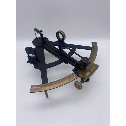 692 - 19TH CENTURY CASED NAVAL MARINE QUINTANT/SEXTANT BY L. CASELLA MAKER TO THE ADMIRALTY AND ORDANANCE ... 