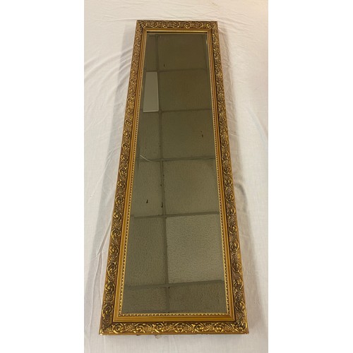 414 - GILT ACANTHUS FRAMED HALL MIRROR