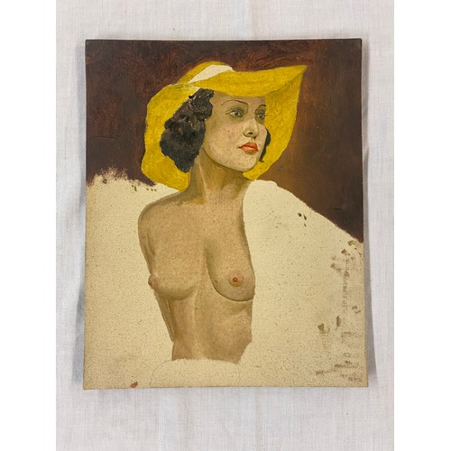 662 - WATERCOLOUR OF SCANTILLY CLAD FEMALES BY GEORGE W DICKER SIGNED AND DATED 1936 F/G AND THREE OTHER O... 