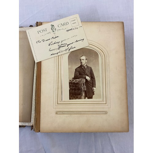 656 - LATE VICTORIAN EDWARDIAN ERA PORTRAIT PHOTOGRAPH ALBUM PERTAINING TO THE DICKER FAMILY