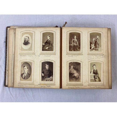 656 - LATE VICTORIAN EDWARDIAN ERA PORTRAIT PHOTOGRAPH ALBUM PERTAINING TO THE DICKER FAMILY