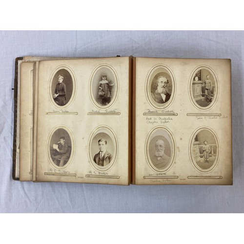 656 - LATE VICTORIAN EDWARDIAN ERA PORTRAIT PHOTOGRAPH ALBUM PERTAINING TO THE DICKER FAMILY