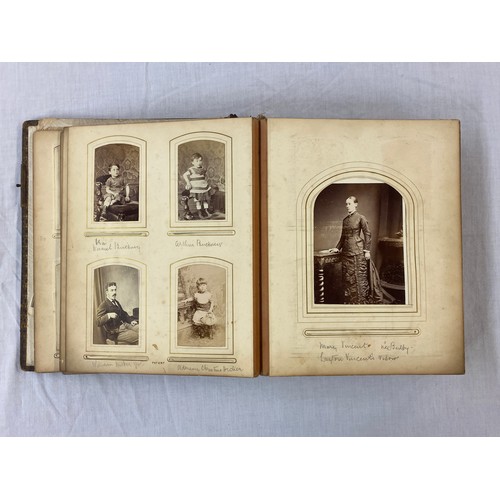 656 - LATE VICTORIAN EDWARDIAN ERA PORTRAIT PHOTOGRAPH ALBUM PERTAINING TO THE DICKER FAMILY