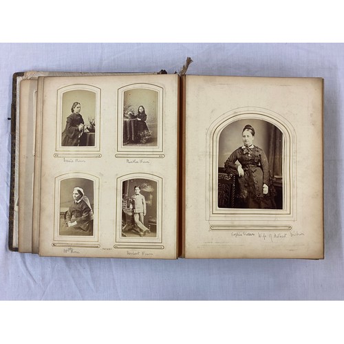 656 - LATE VICTORIAN EDWARDIAN ERA PORTRAIT PHOTOGRAPH ALBUM PERTAINING TO THE DICKER FAMILY