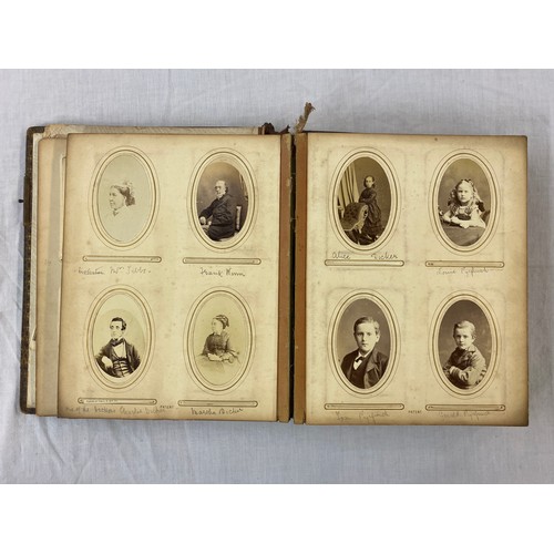 656 - LATE VICTORIAN EDWARDIAN ERA PORTRAIT PHOTOGRAPH ALBUM PERTAINING TO THE DICKER FAMILY