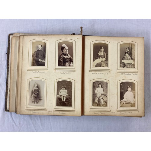 656 - LATE VICTORIAN EDWARDIAN ERA PORTRAIT PHOTOGRAPH ALBUM PERTAINING TO THE DICKER FAMILY