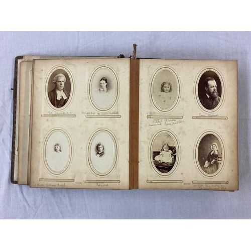 656 - LATE VICTORIAN EDWARDIAN ERA PORTRAIT PHOTOGRAPH ALBUM PERTAINING TO THE DICKER FAMILY