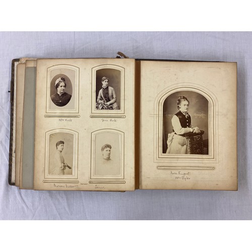 656 - LATE VICTORIAN EDWARDIAN ERA PORTRAIT PHOTOGRAPH ALBUM PERTAINING TO THE DICKER FAMILY