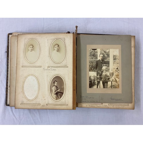 656 - LATE VICTORIAN EDWARDIAN ERA PORTRAIT PHOTOGRAPH ALBUM PERTAINING TO THE DICKER FAMILY