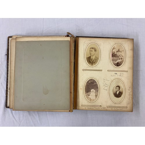 656 - LATE VICTORIAN EDWARDIAN ERA PORTRAIT PHOTOGRAPH ALBUM PERTAINING TO THE DICKER FAMILY