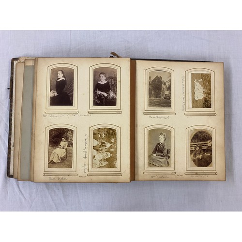 656 - LATE VICTORIAN EDWARDIAN ERA PORTRAIT PHOTOGRAPH ALBUM PERTAINING TO THE DICKER FAMILY