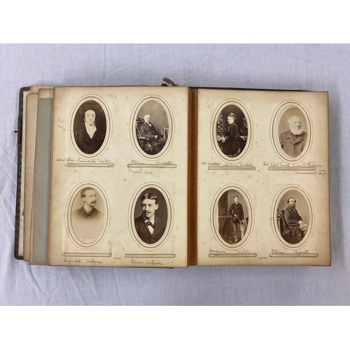 656 - LATE VICTORIAN EDWARDIAN ERA PORTRAIT PHOTOGRAPH ALBUM PERTAINING TO THE DICKER FAMILY