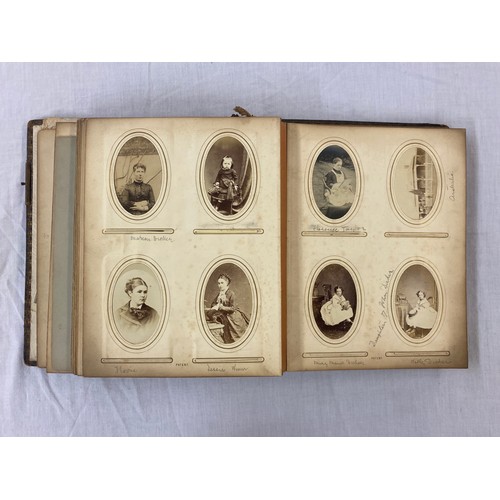 656 - LATE VICTORIAN EDWARDIAN ERA PORTRAIT PHOTOGRAPH ALBUM PERTAINING TO THE DICKER FAMILY