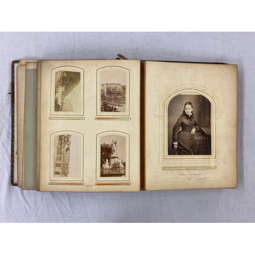 656 - LATE VICTORIAN EDWARDIAN ERA PORTRAIT PHOTOGRAPH ALBUM PERTAINING TO THE DICKER FAMILY