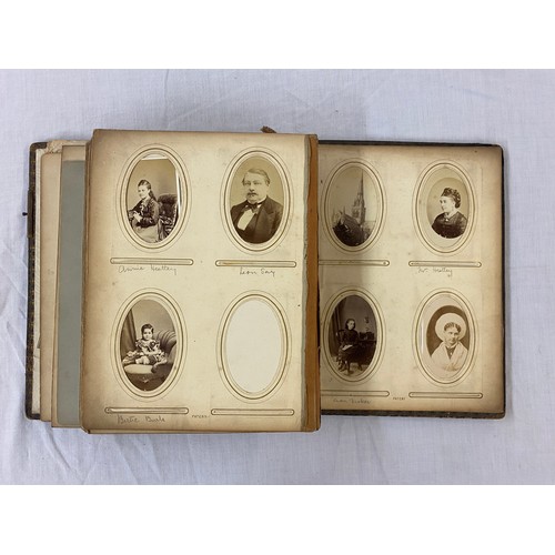 656 - LATE VICTORIAN EDWARDIAN ERA PORTRAIT PHOTOGRAPH ALBUM PERTAINING TO THE DICKER FAMILY