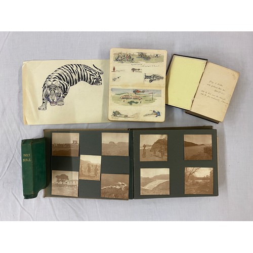 657 - SMALL INTERESTING SCRAP BOOK OF NEWSPAPER CUTTINGS, ANECDOTES AND SKETCHES INCLUDING WWI RELATED WAT... 