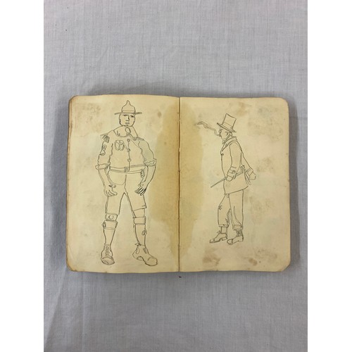 657 - SMALL INTERESTING SCRAP BOOK OF NEWSPAPER CUTTINGS, ANECDOTES AND SKETCHES INCLUDING WWI RELATED WAT... 