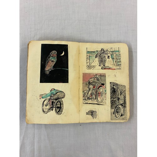 657 - SMALL INTERESTING SCRAP BOOK OF NEWSPAPER CUTTINGS, ANECDOTES AND SKETCHES INCLUDING WWI RELATED WAT... 