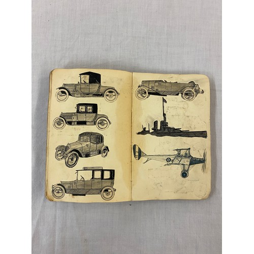 657 - SMALL INTERESTING SCRAP BOOK OF NEWSPAPER CUTTINGS, ANECDOTES AND SKETCHES INCLUDING WWI RELATED WAT... 