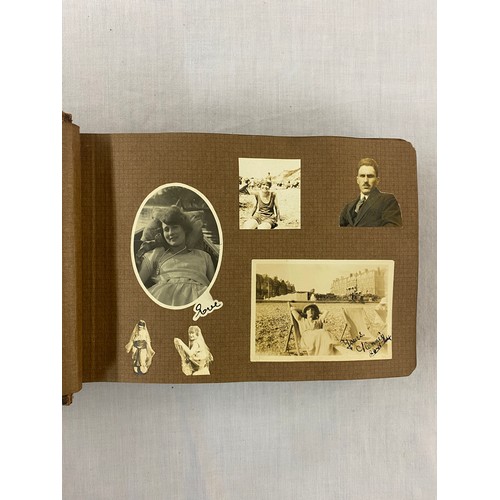 658 - ALBUM OF WWI PERIOD PHOTOGRAPHS OF BI PLANES, ZEPPELIN AND MOTORCYCLES, AND BROOKLANDS HIGH SPEED RE... 