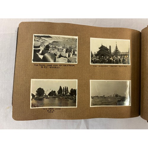 658 - ALBUM OF WWI PERIOD PHOTOGRAPHS OF BI PLANES, ZEPPELIN AND MOTORCYCLES, AND BROOKLANDS HIGH SPEED RE... 