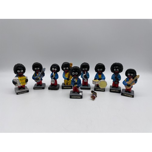 638 - NINE PIECE ROBERTSON ADVERTISING JAM BAND FIGURES