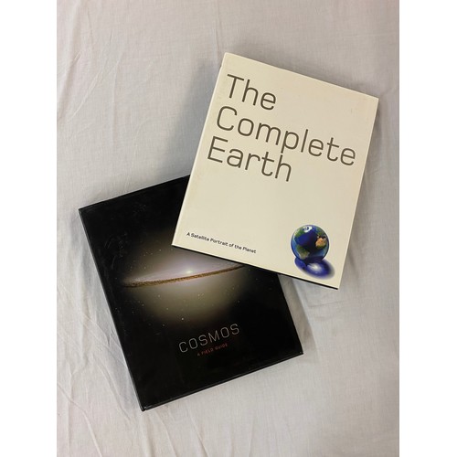 671 - HARD BACK OVERSIZED COSMOS BOOK AND BOOK OF THE COMPLETE EARTH BY DOUGLAS PALMER