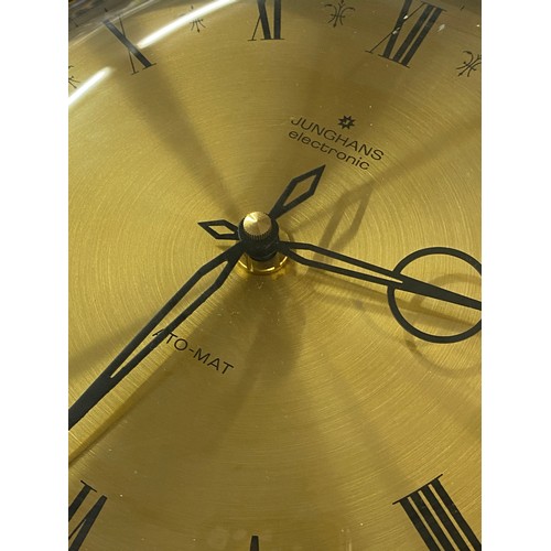 500 - JUNGHANS ELECTRONIC ATO-MAT SUNBURST WALL CLOCK