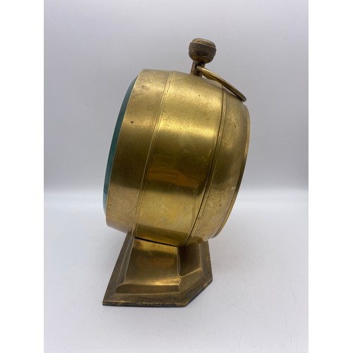 445 - BRASS WORLD TIME BALL MANTLE CLOCK