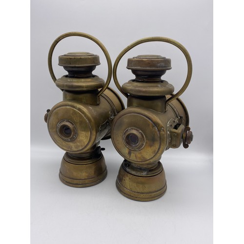 429 - PAIR OF POWELL AND HANMER CARBIDE LAMPS