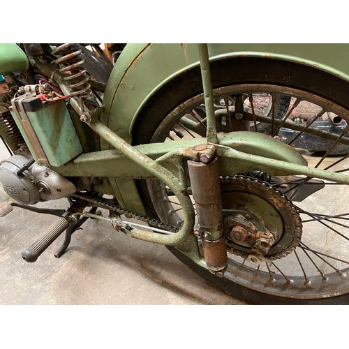 77 - VINTAGE BSA BANTAM D1 125cc MOTORCYCLE 1950 REGISTRATION LFO 985, INCLUDING V5C.
*SOLD AS SEEN*