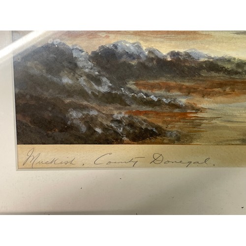 192 - PHILLIP H BAYLIS WATERCOLOUR MUCKISH COUNTY DONEGAL FRAMED AND GLAZED 48CM X 39CM APPROX SIGNED IN P... 