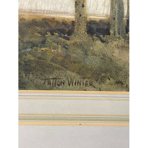 183 - WILLIAM TATTON WINTER RBA 1855-1928 WATER COLOUR OF COUNTRY TRACK 30CM X 26CM