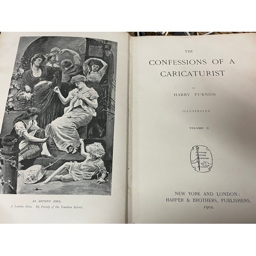 269 - CONFESSIONS OF A CARICATURIST WITH PEN AND PENCIL BY HARRY FURNISS ILLUSTRATED HARPER BRO 1902 VOLUM... 