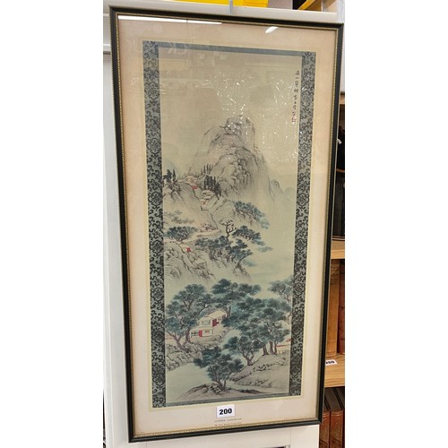 200 - JAPANESE FACSIMILE PRINT SUMMER LANDSCAPE AFTER NORRO KAISEKI