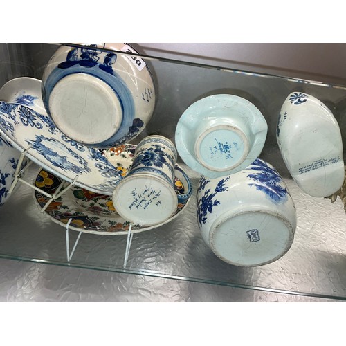 280 - SELECTION OF DELFT WARES INC PLATES AND BOWLS