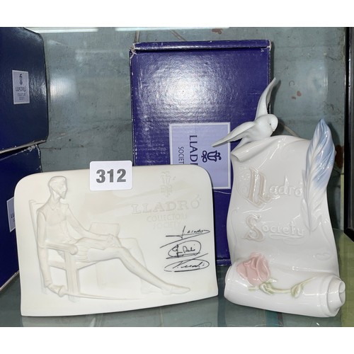 312 - TWO LLADRO COLLECTORS CLUB STANDS