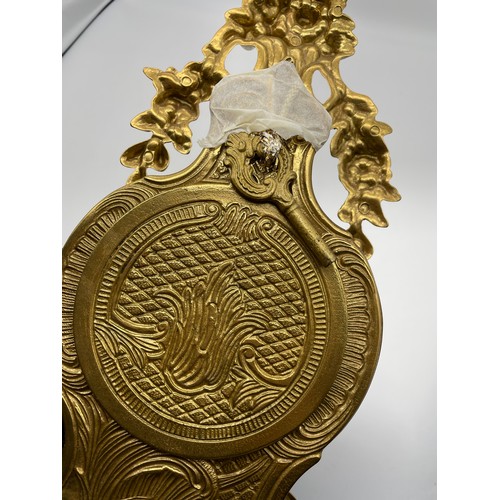 515 - IMPERIAL ITALIAN GILT METAL ROCOCO CASED MANTLE CLOCK 33CM HEIGHT