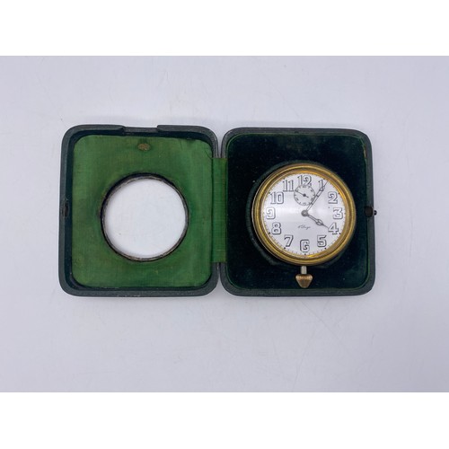 543 - EIGHT DAY GOLIATH POCKET WATCH IN A BIRMINGHAM SILVER EASEL BACK CASE