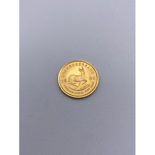 557 - 1980 ONE TEN OUNCE KRUGERRAND 3.4G APPROX