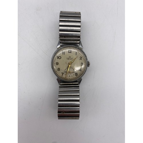 549 - GENTS SEKONDA DATE STAINLESS STEEL WRISTWATCH, SMITHS DELUXE WRISTWATCH, AND TWO LADIES LIMIT AND LO... 