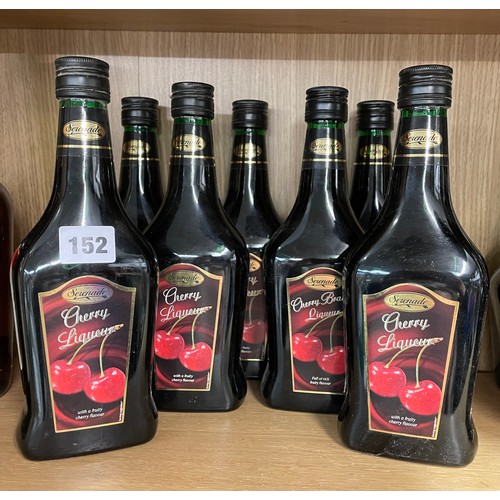 152 - SEVEN BOTTLES CHERRY LIQUEUR